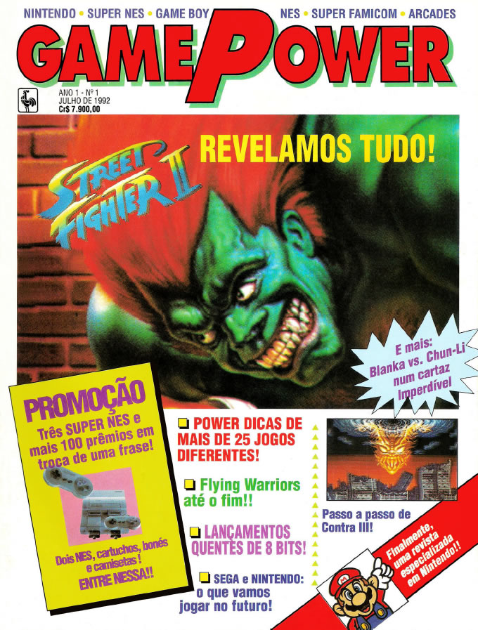 Capa da revista Gamepower nº 1 - Agosto de 1992.